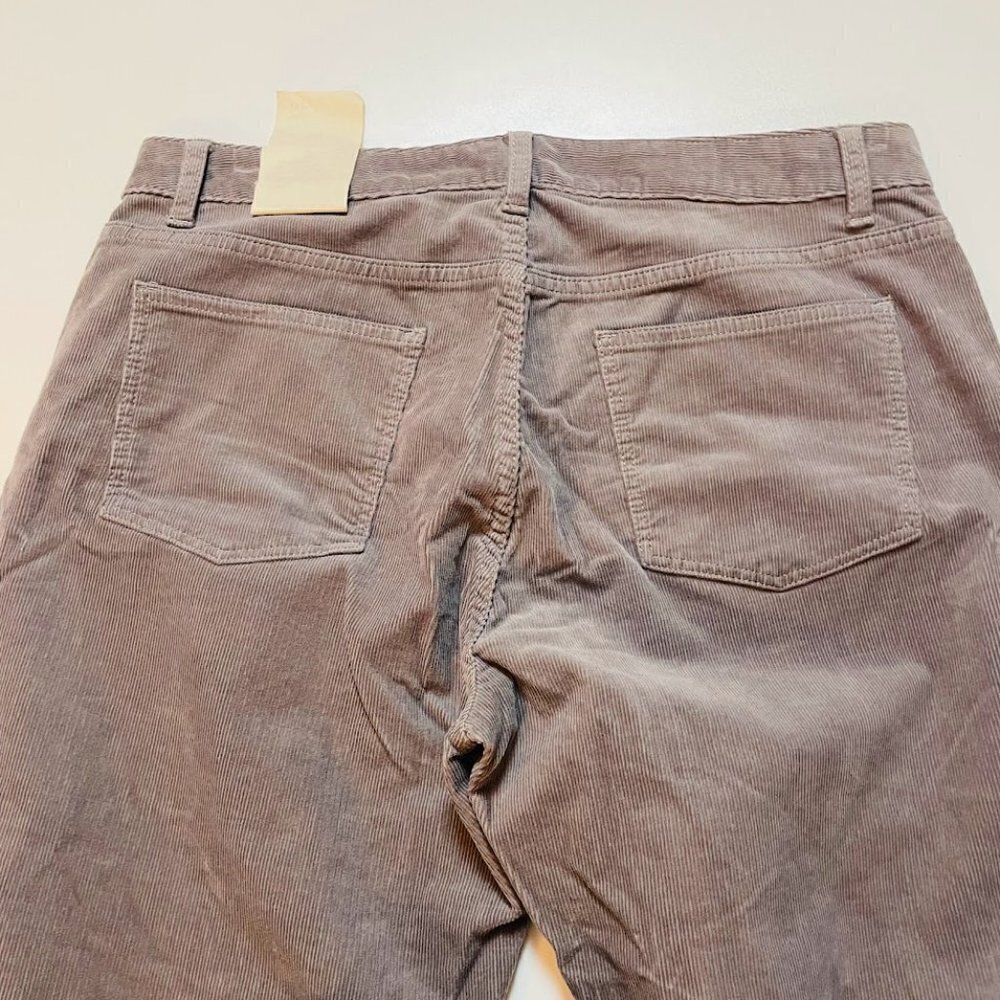 NWT Talbots Pant Trouser Corduroy Heritage Straight Leg Taupe Brown Petite Class - Picture 7 of 14